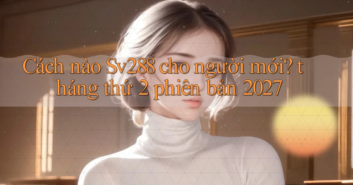 Cách nào Sv288 cho người mới tháng thứ 2 phiên bản 2027