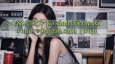 sv288 (2025) so sánh đối tác bảo mật với ngân sách 1 triệu