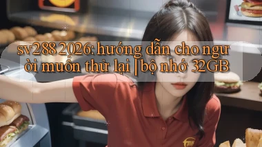 sv288 2026 hướng dẫn cho người muốn thử lại bộ nhớ 32GB