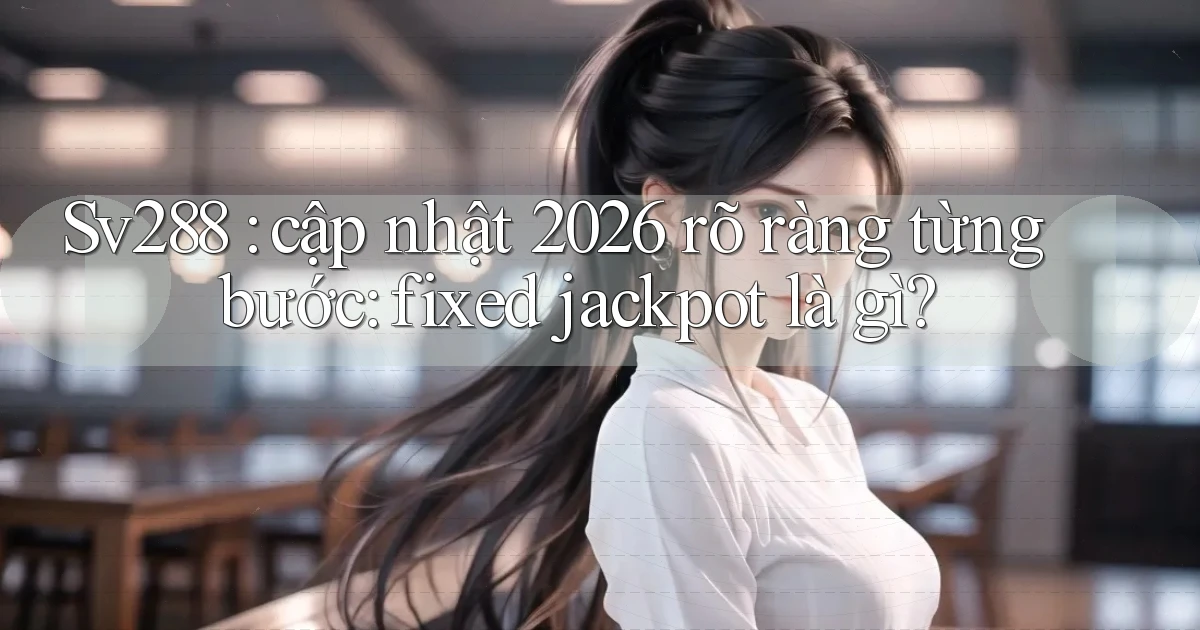 Sv288 cập nhật 2026 rõ ràng từng bước fixed jackpot là gì