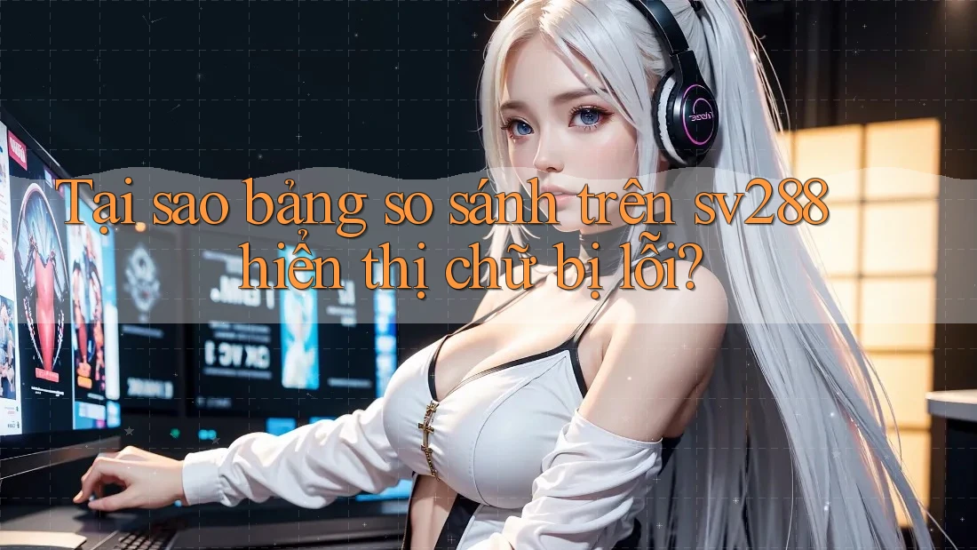 Tại sao bảng so sánh trên sv288 hiển thị chữ bị lỗi?